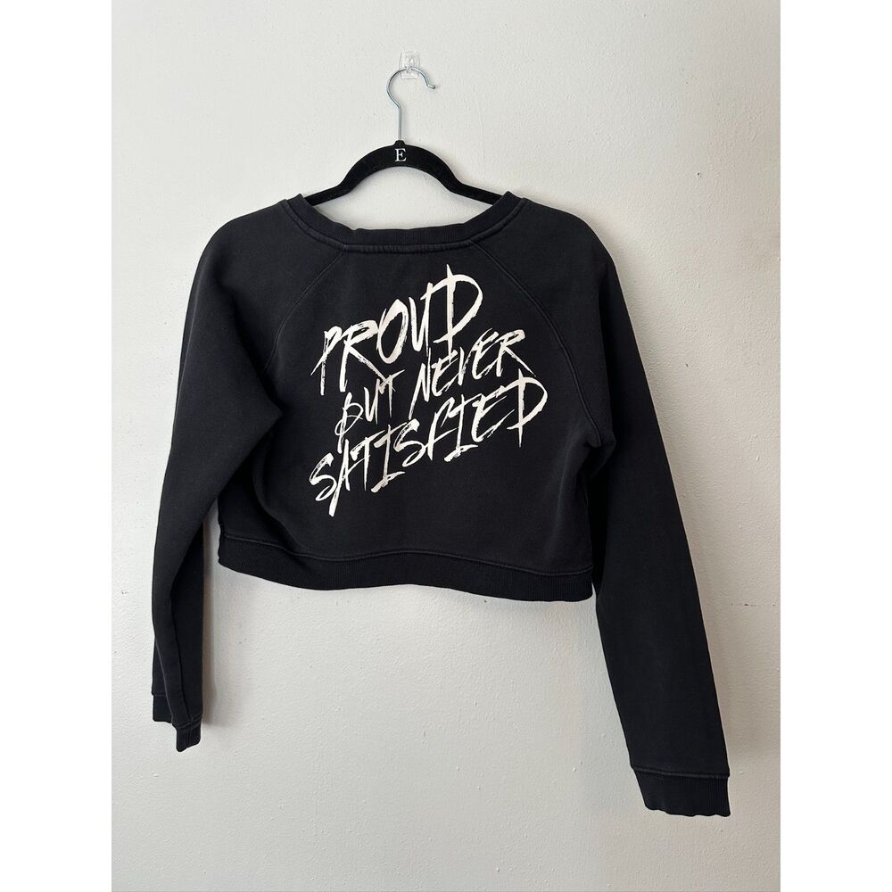 Alphalete Black Cropped Crewneck Sweatshirt – Cropped Pullover